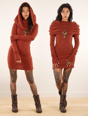 Rochie Toonzshop Mantra Sweater Dress Dama Sienna | UHPGORI-75