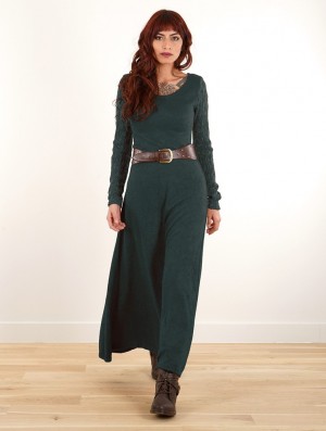 Rochie Toonzshop Melisandre Crochet Long Sleeve Long Sweater Dress Dama Albastri | ADWZPMI-65