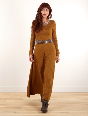 Rochie Toonzshop Melisandre Crochet Long Sleeve Long Sweater Dress Dama Rusty | MVTAXPE-93
