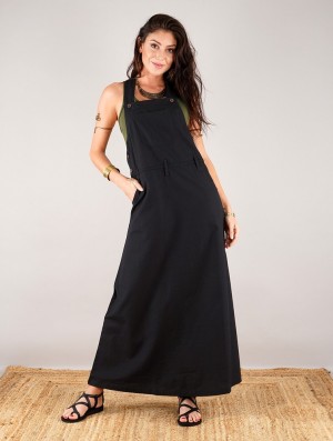 Rochie Toonzshop Milhana Dungaree Long Dress Dama Negrii | VTODEXN-74