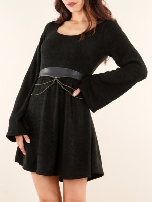 Rochie Toonzshop Müse Skater Dress Dama Negrii | ZAOQGTY-35