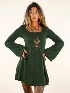 Rochie Toonzshop Müse Skater Dress Dama Verzi | XFDLWPR-52