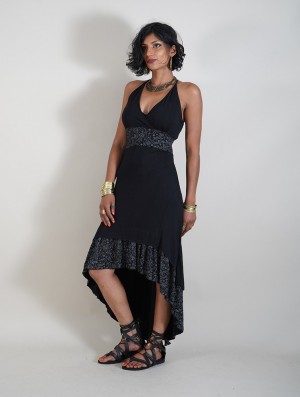 Rochie Toonzshop Nuria Midi Dress Dama Negrii | MIQEVTL-05