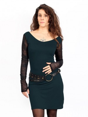 Rochie Toonzshop Oneïssa Long Sleeved Dress Dama Albastru Deschis Negrii | ZRIXTKW-08