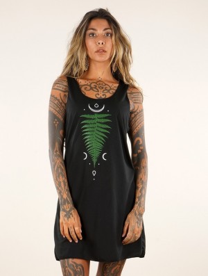 Rochie Toonzshop Shartiva Printed Sleeveless Short Dress Dama Negrii Verzi | VNWPDRI-69
