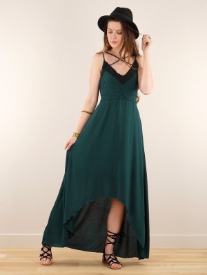 Rochie Toonzshop Topäaz Loose Strappy Long Dress Dama Paon | UGSIJBC-15