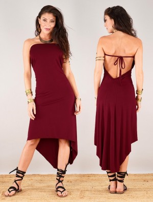 Rochie Toonzshop Trisha Dress Dama Wine | QHDOCGX-13