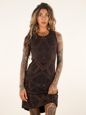 Rochie Toonzshop Vairë Africa Printed Sleeveless Short Dress Dama Negrii | TDNYILX-03