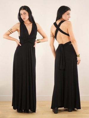 Rochie Toonzshop Wakiza Long Infinity Dress Dama Negrii | CKMBPJI-21
