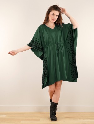 Rochie Toonzshop Wilwarin Ethnic Arrow Kaftan Dress Dama Verzi | TWVIFEM-54