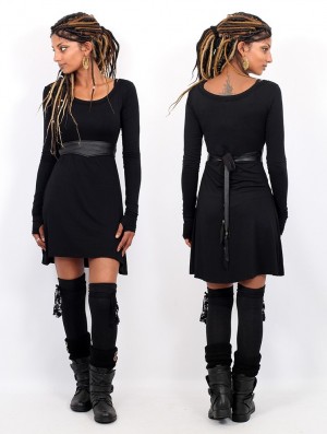 Rochie Toonzshop Ysïaa Long Sleeve Dress Dama Negrii | TEIVJRH-65