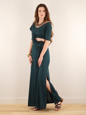 Rochie Toonzshop Zalya Anazra Printed 3in1 Long Dress Dama Albastri | CZWJLKO-98