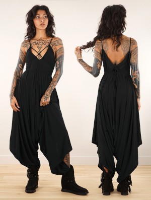 Salopeta Toonzshop Topäaz Loose And Reversible Strappy Jumpsuit Dama Negrii | XCPJNWG-29