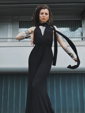 Salopeta Toonzshop Wakiza Infinity Jumpsuit Dama Negrii | WUQZGHD-53