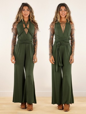 Salopeta Toonzshop Wakiza Infinity Jumpsuit Dama Masline Verzi Verzi | AWHPZFY-02