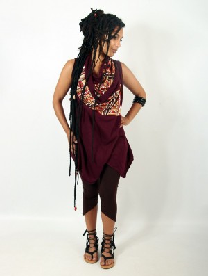 Shawl Toonzshop Witch Sleeveless Shawl "Ayakii" Dama Wine | HVTUOXK-60