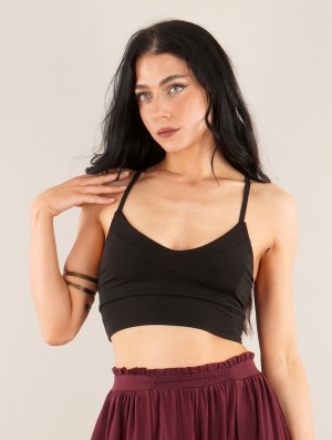Sutiene Toonzshop Sat Crop-top Bralette Dama Negrii | GPZEAFO-32