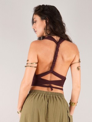 Sutiene Toonzshop Wakiza Infinity Crop Top Bra Dama Maro | CHLEJAR-72