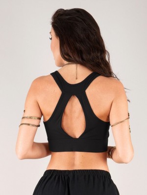 Sutiene Toonzshop Zohra Crop Top Bra Dama Negrii | VZGYXEI-49