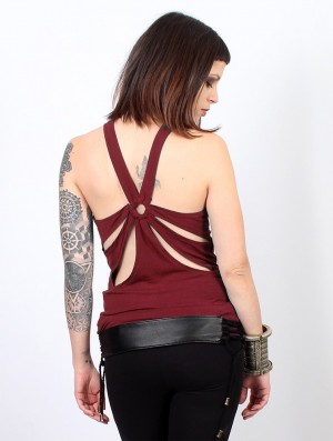 Topuri Toonzshop Anaba Top Dama Wine | EAZUSIF-93