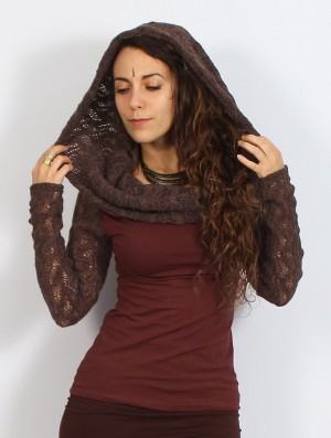 Topuri Toonzshop Atmäa Crochet Long Sleeve Top Dama Maro | TIWESGO-69