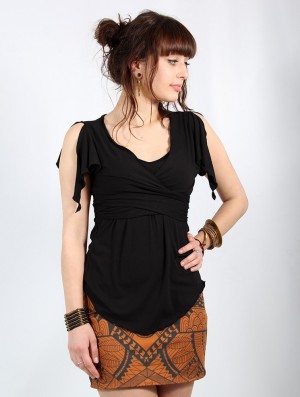 Topuri Toonzshop Chainat Tunic Top Dama Negrii | WNLAJXQ-17