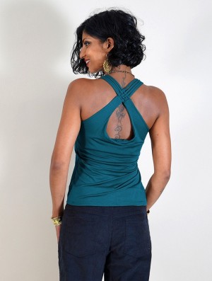 Topuri Toonzshop Eneko Sleeveless Top Dama Teal | DOLGZWJ-73