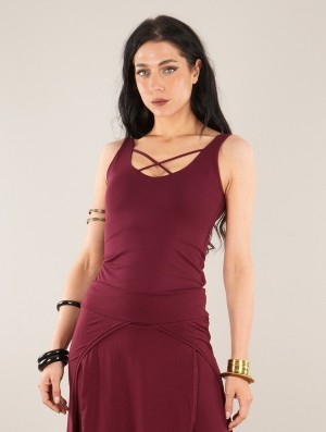 Topuri Toonzshop Full Moon Reversible Top Dama Wine | EBTWCGL-90