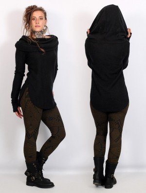 Topuri Toonzshop Hookäa Long Sleeve Top Dama Negrii | FVAPWZX-06