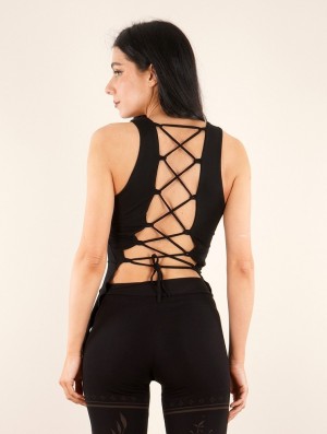 Topuri Toonzshop Ithlinne Sleeveless Top Dama Negrii | QITYKHF-96