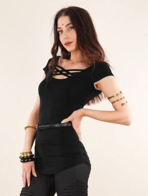 Topuri Toonzshop Layläa Short Sleeve Reversible Top Dama Negrii | ULQCJRE-28