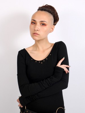Topuri Toonzshop Tchaïka Long Sleeve Top Dama Negrii | OVZXBHY-51