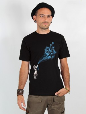Tricou Toonzshop Flying Medusa Printed Short Sleeve T-shirt Barbati Negrii | JTKCYSA-24