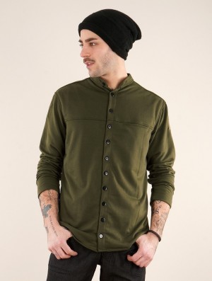 Tricou Toonzshop Herendil Long Sleeve Shirt Barbati Verzi | DRTLNVP-51