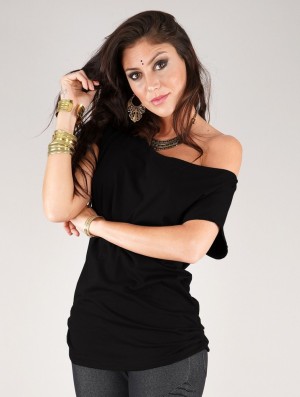 Tricou Toonzshop Kayäazü Boat Neck Loose T-shirt Dama Negrii | FXDCQPZ-83